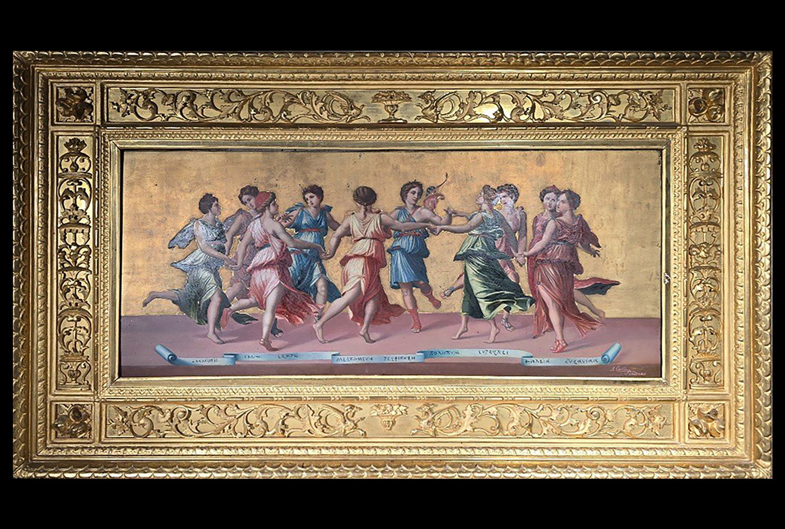 Antonio Costa (1847–1915) - Apollo dancing with his muses (1 of 5)