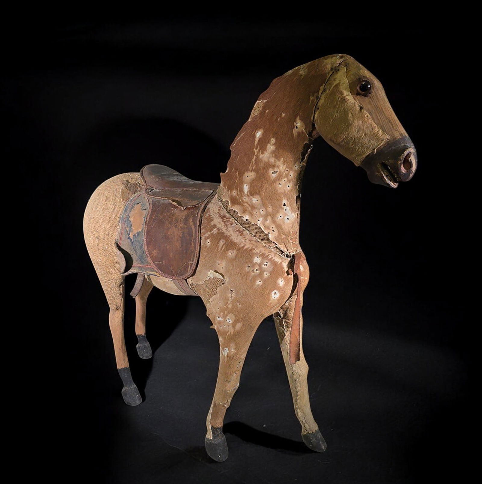 Carved wooden horse sculpture, 19th century (1 of 6)