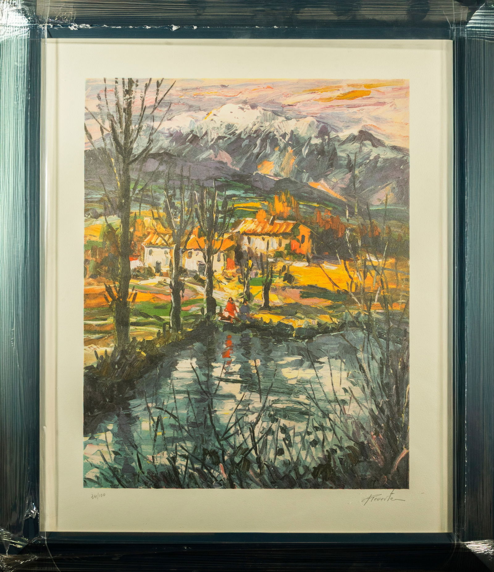 JUAN ANTONIO REVERTE OLIVA (Murcia, 1943 – Barcelona, ??2014) - CERDANYA (2008): Lithograph signed and numbered in pencil by the artist. 34/100. Dimensions: 77 x 66 cm