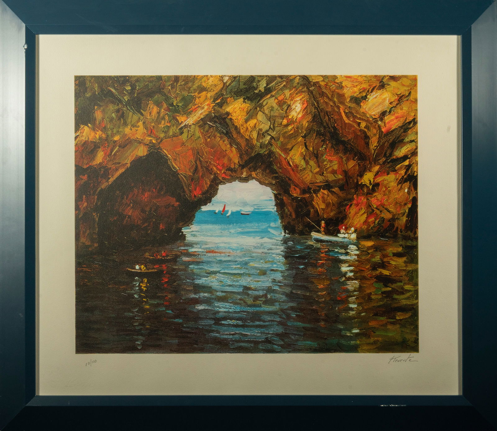 JUAN ANTONIO REVERTE OLIVA (Murcia, 1943 – Barcelona, ??2014) - Coastal scene: Lithograph signed and numbered in pencil by the artist. 10/100. Dimensions: 56x65cm