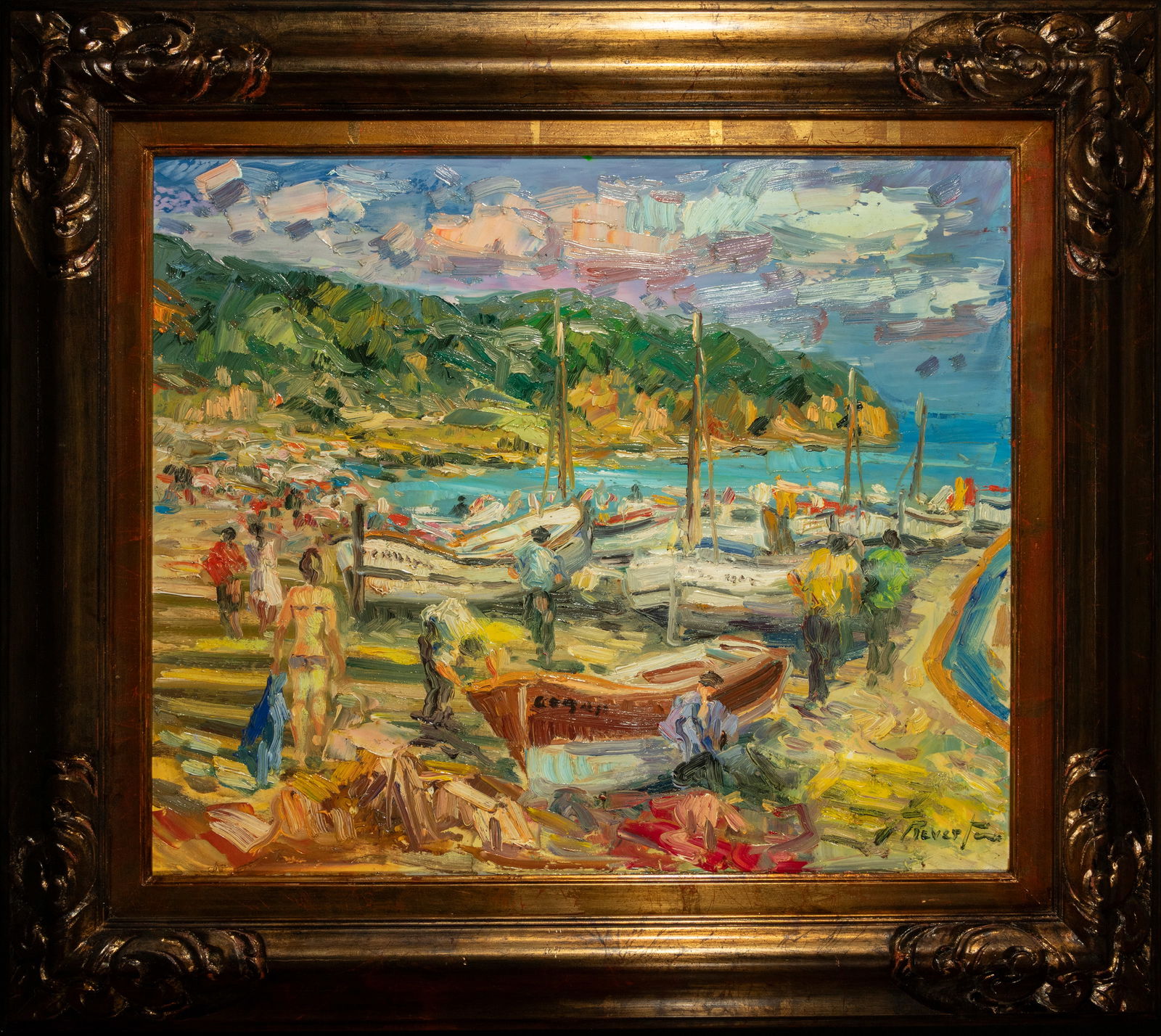 JUAN ANTONIO REVERTE OLIVA (Murcia, 1943 – Barcelona, ??2014) - Begur Girona: Oil on canvas. Measurements: 60 x 73 cm.