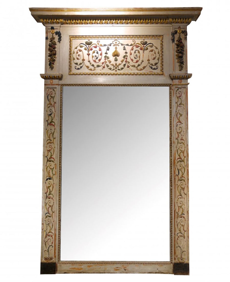 18th century Tumeau Italian mirror (1 of 9)