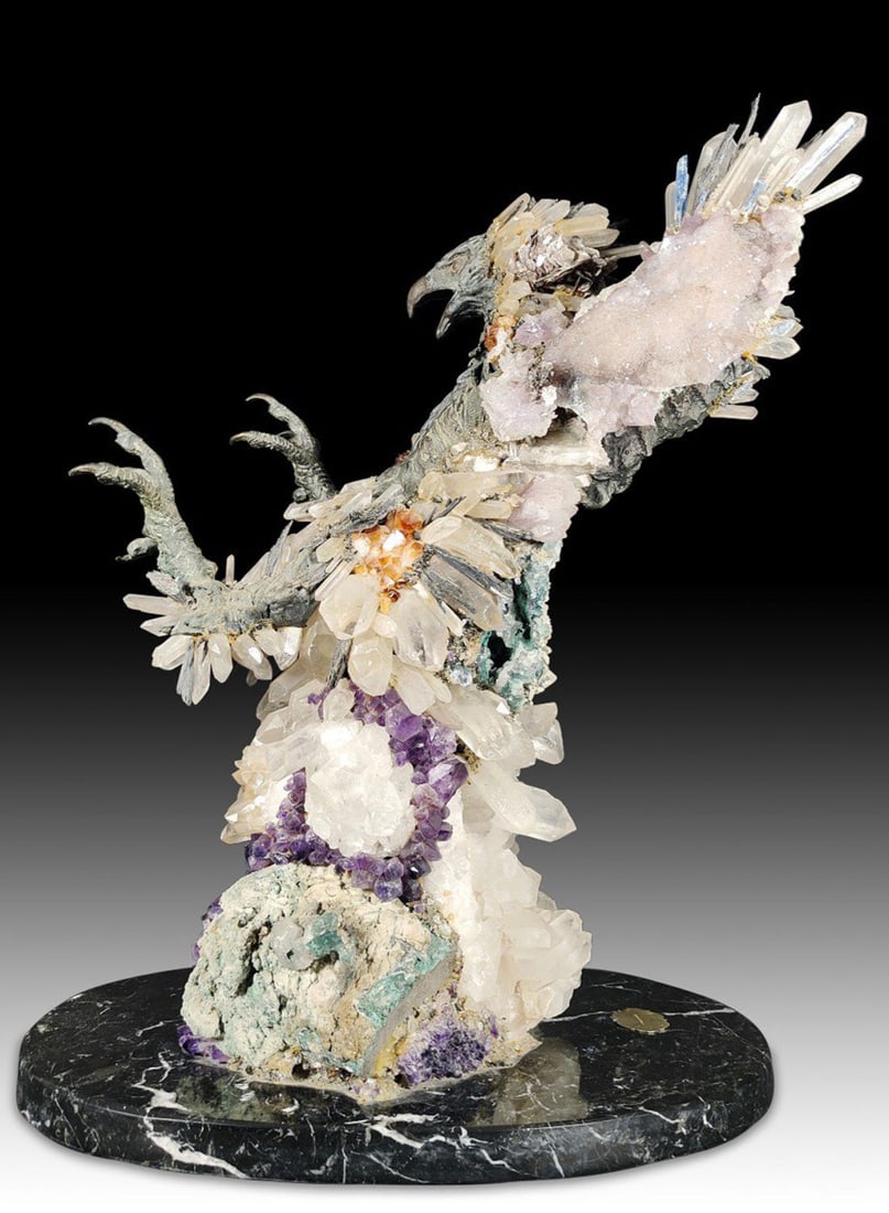 Large Eagle with minerals, 20th century (1 of 16)