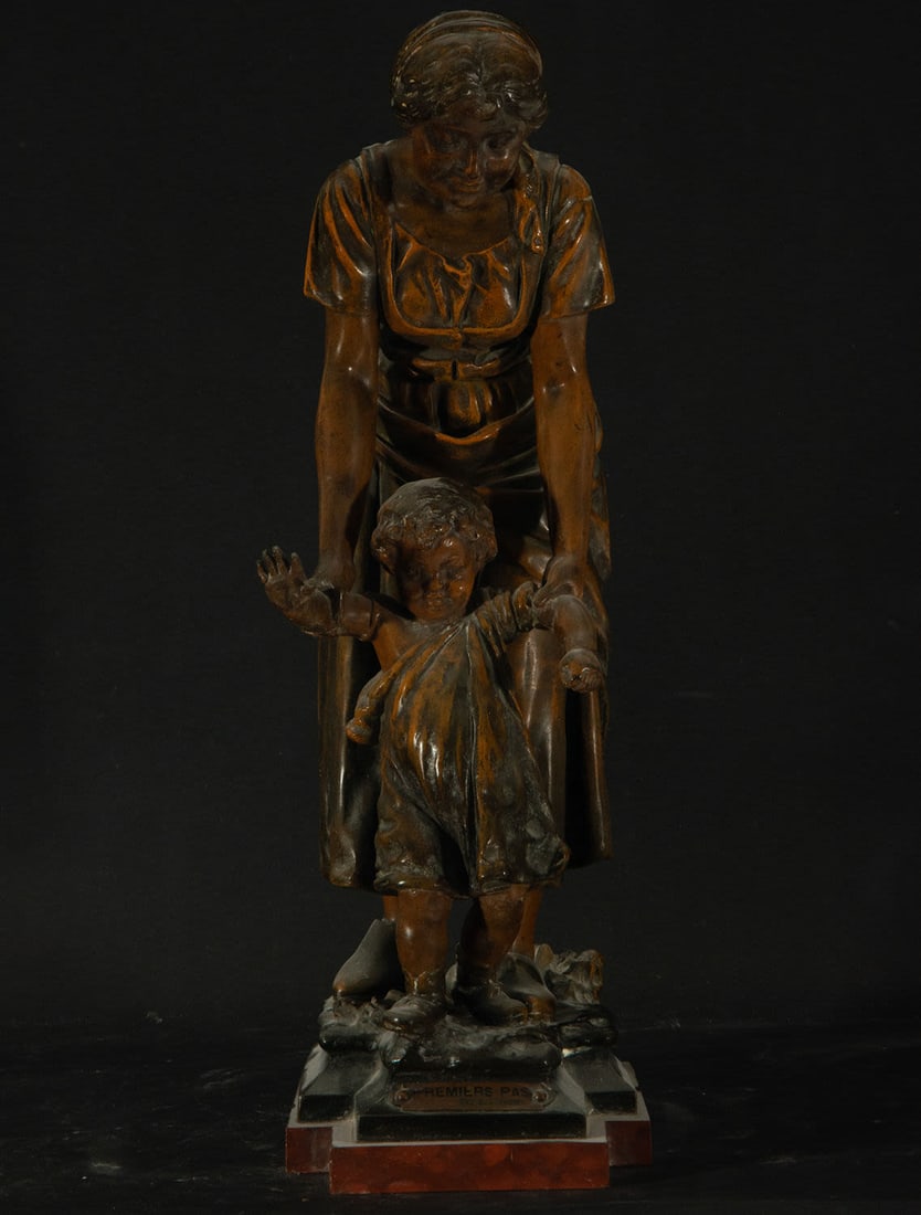 "The First Steps", 19th century French school, signed J. Soulte (1 of 5)