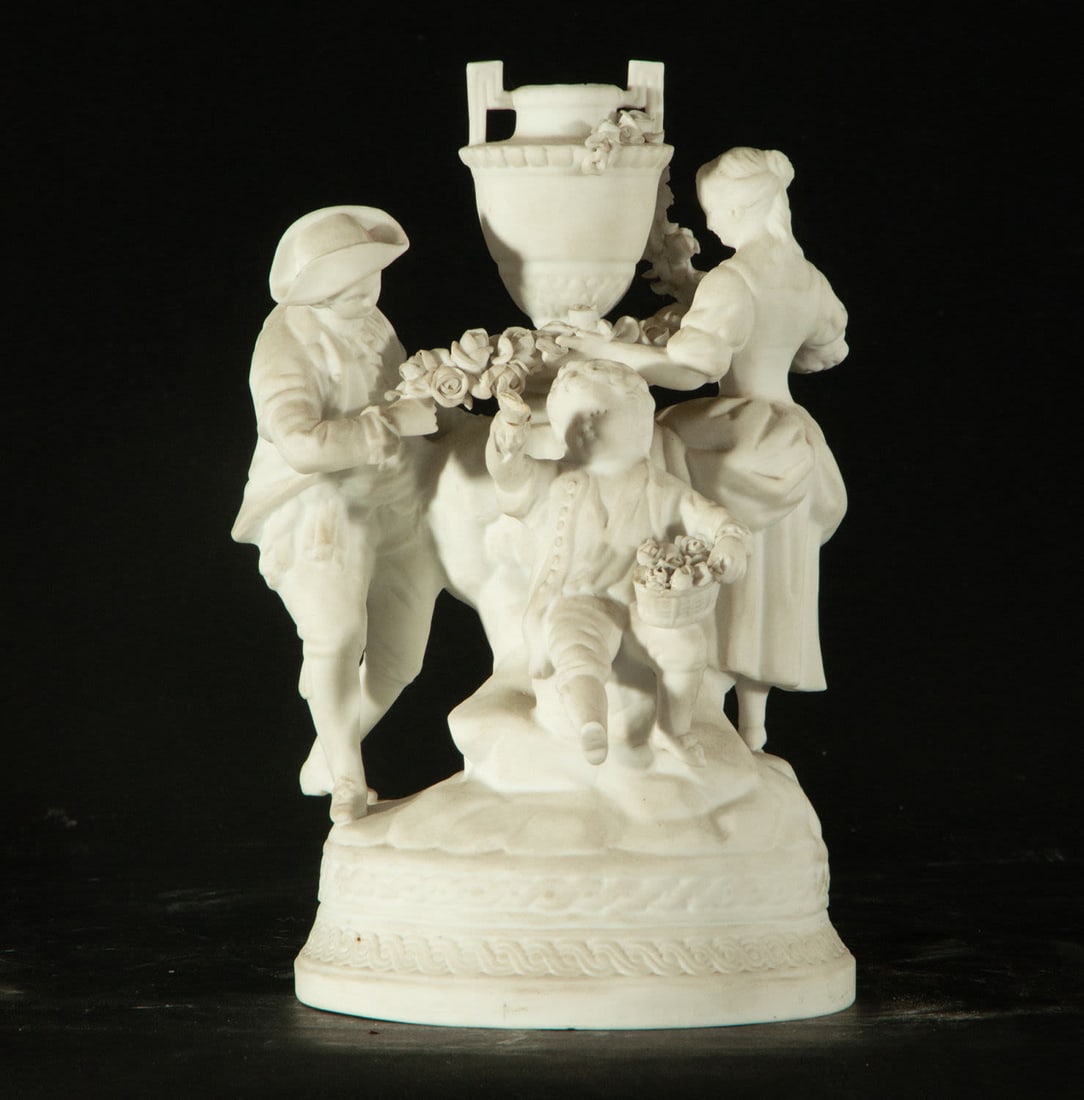 Mother with Children in biscuit porcelain, 19th century French school (1 of 4)