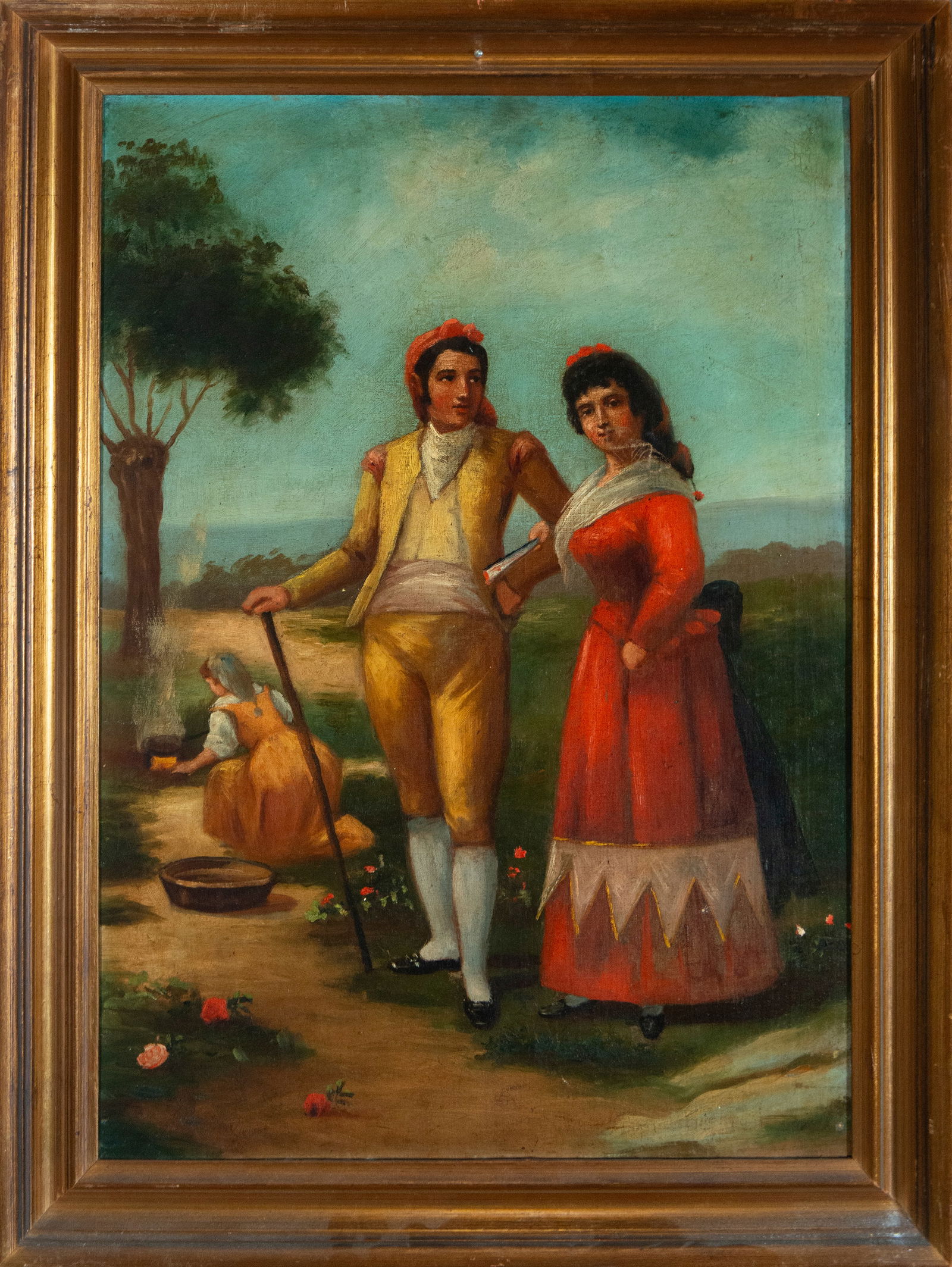 Genre Couple - Spanish School. 19th century. (1 of 4)