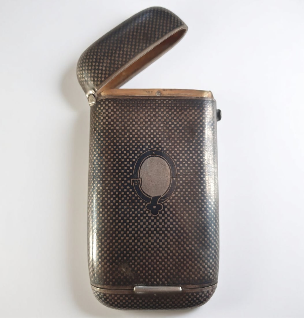 Silver and enamel cigarette case, Mark M&S for Markowitsch & Scheid (1862-1881) - Vienna, Austria (1 of 2)