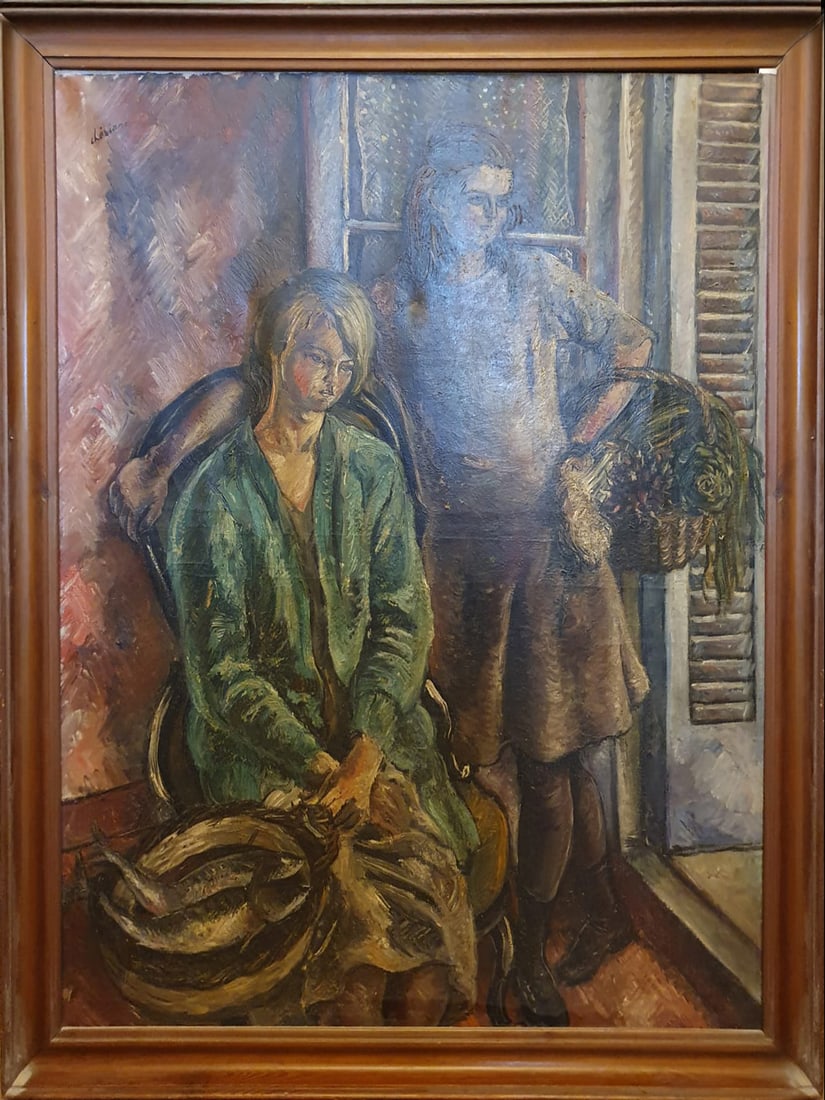 Le Petite Marchande, Anne Chérie Charles (1898-1990), Chériane, 19th century French Impressionist: Oil on canvas, dimensions: 81 x 101 cm, framed