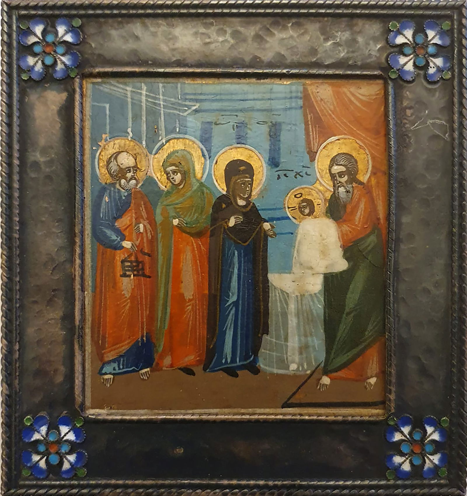19th century Russian icon with silver frame (1 of 1)