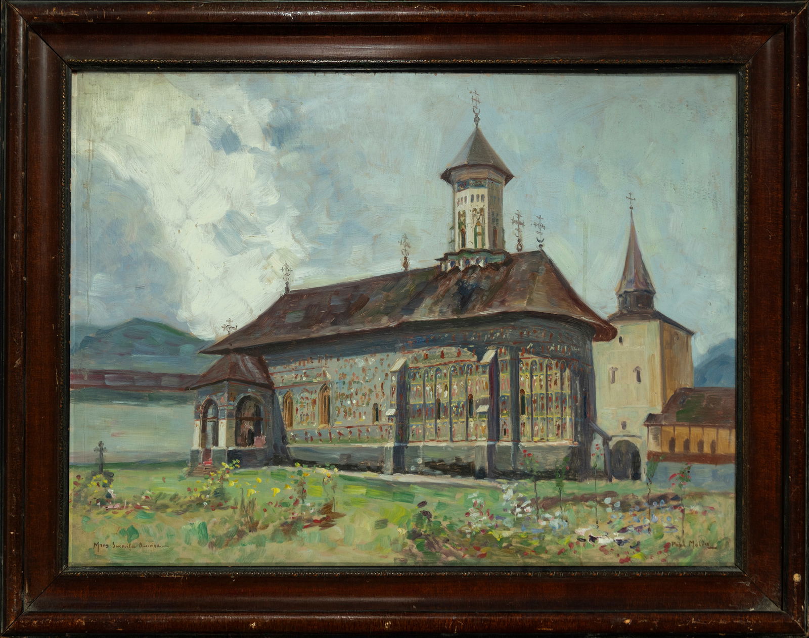 Paul Molda, Orthodox Church - Romanian School of the 20th Century - Oil on board (1 of 9)