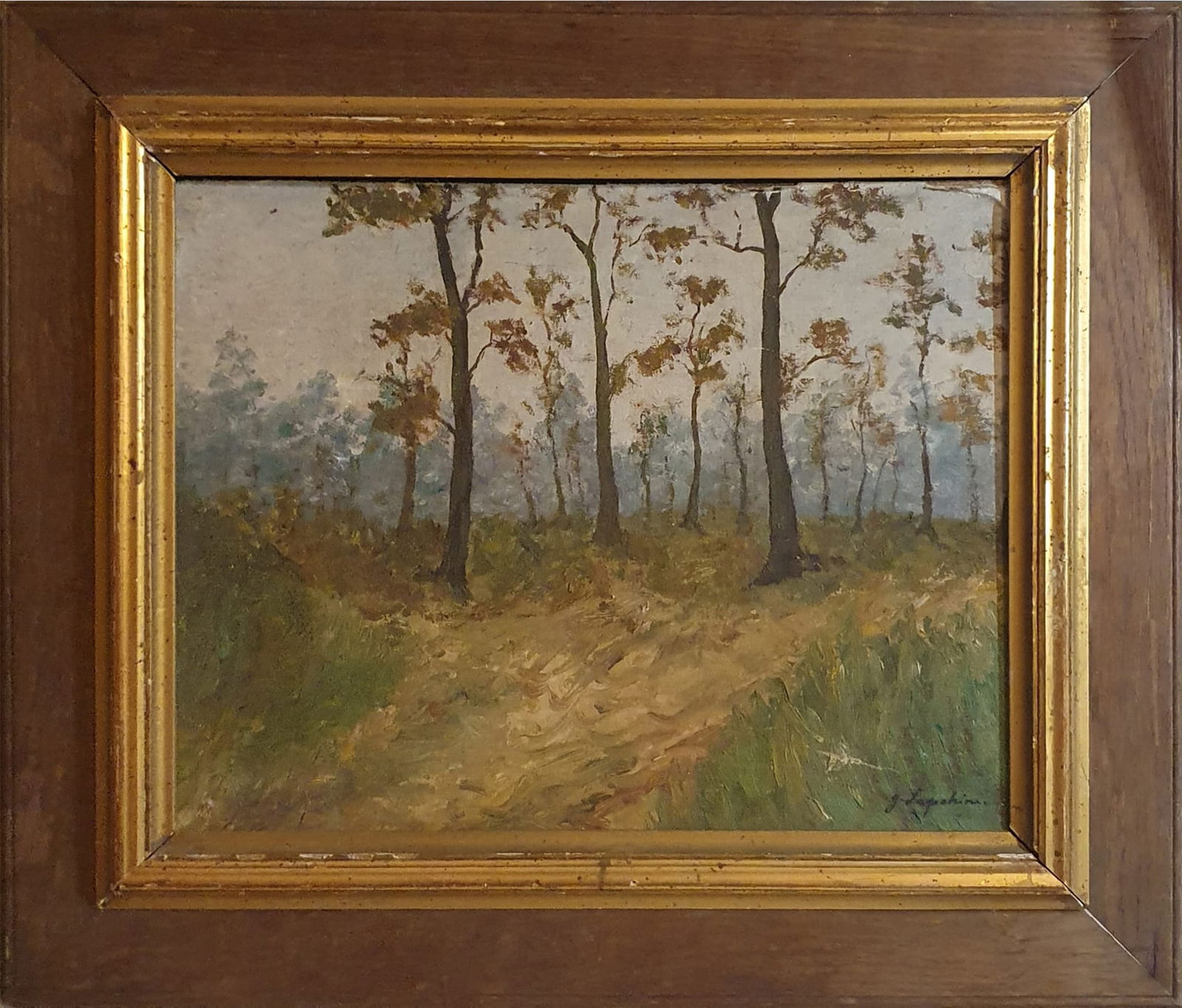 Impressionist Forest, possibly Georges Lapchine, signed (Russia in 1885 and died in 1950) (1 of 3)