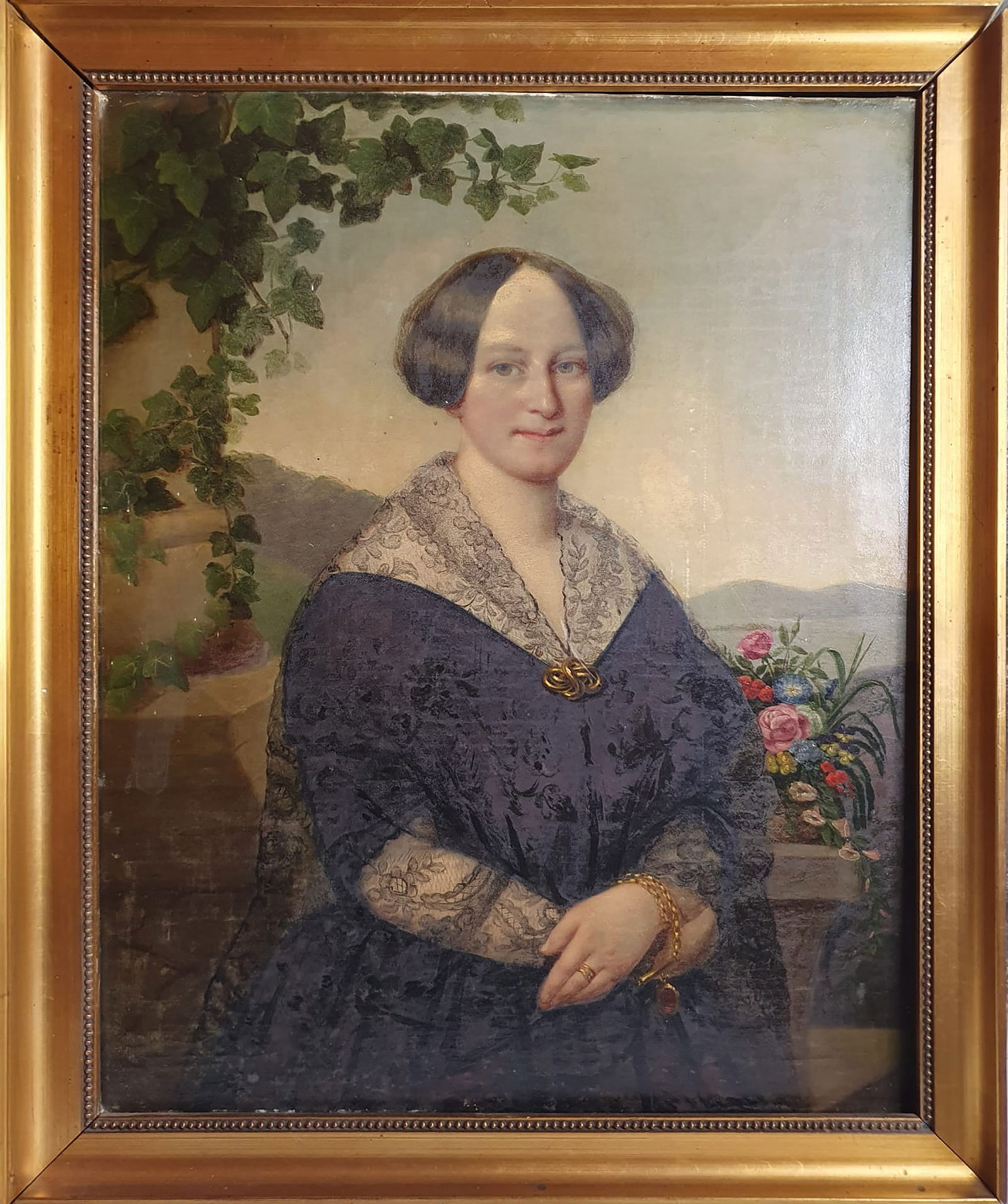 Manner of Heinrich Pommerenke, German school, portrait of a lady, 19th century (1 of 4)