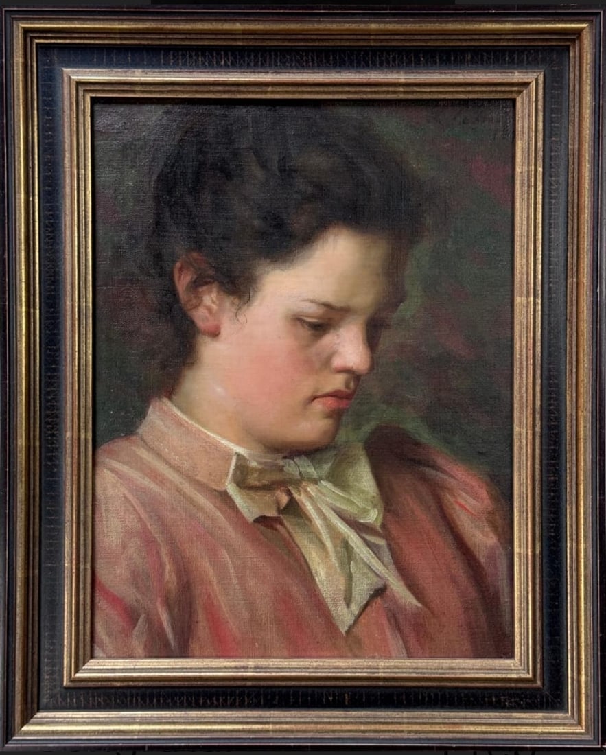 Petua, Leon Jean (1846 Besancon-1921 Zurich) - Portrait of a Lady, European Romantic school of the (1 of 4)
