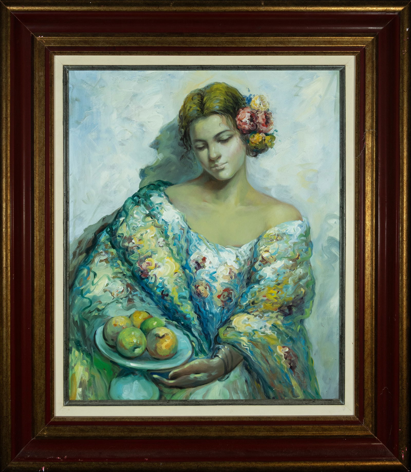 Spanish School, 20th century, Young Lady with Mantilla (1 of 8)