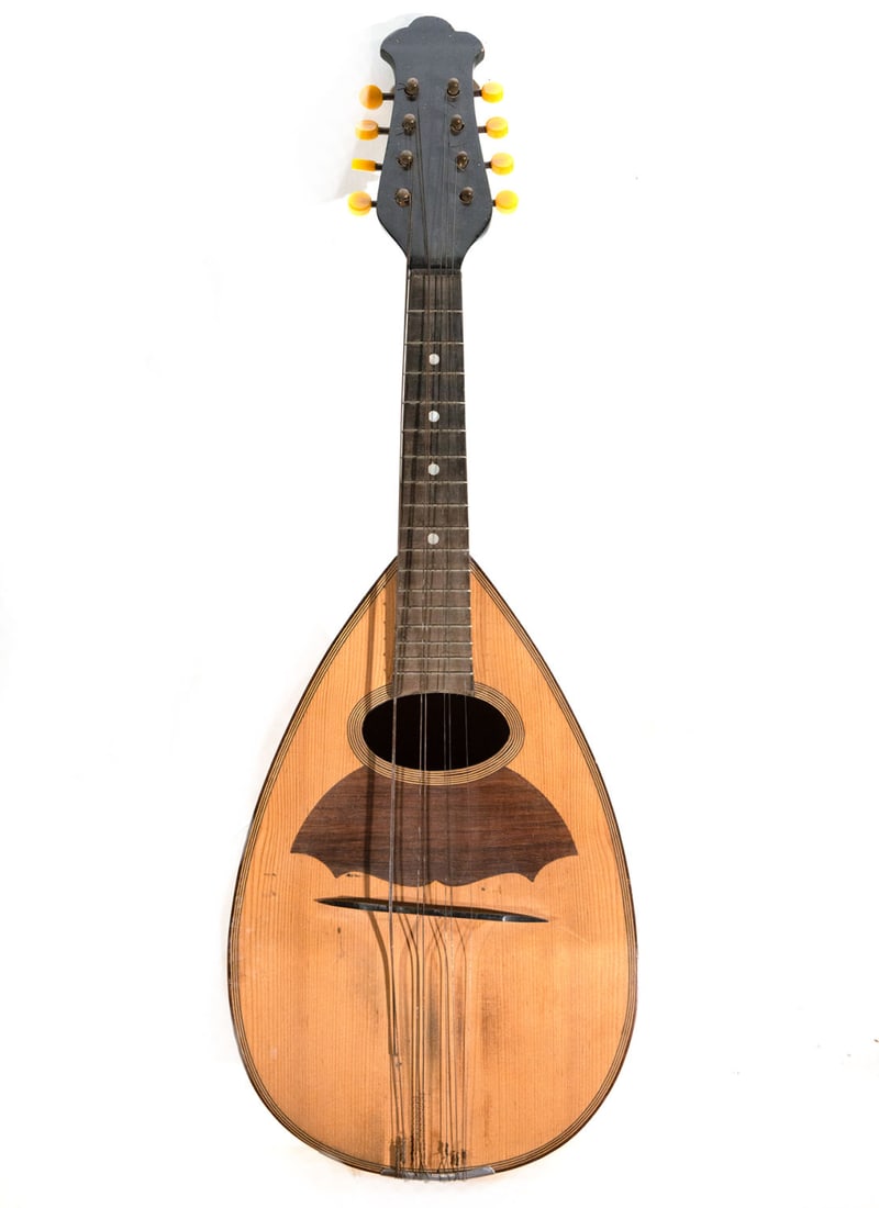Mandolin in fruit and rosewood marquetry, 19th - 20th century (1 of 2)