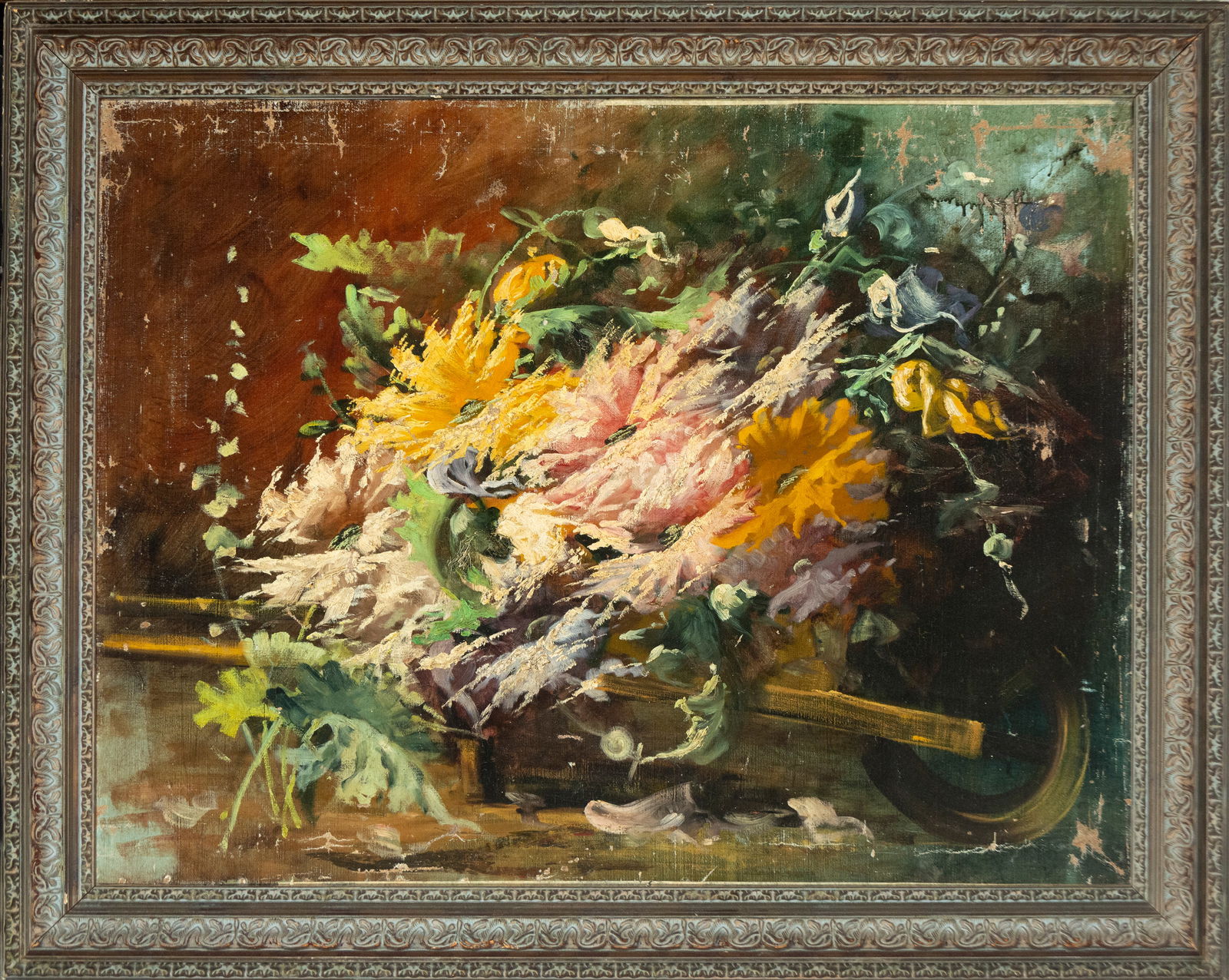 Cart with Flowers. French School. 19th Century (1 of 5)