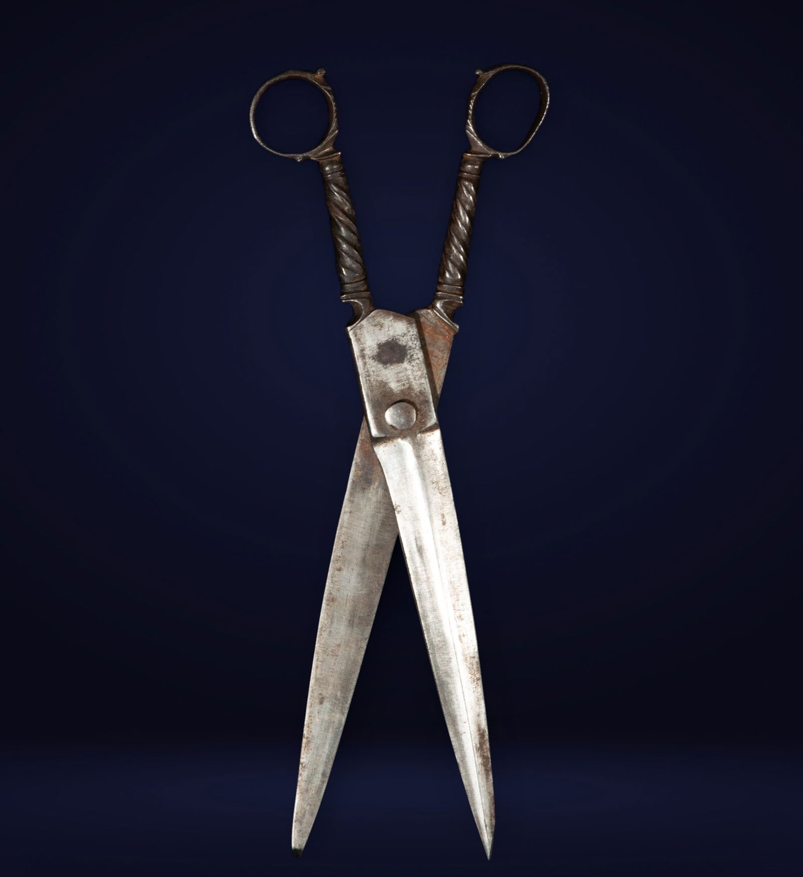 Antique Iron Tailor's Scissors from the 18th Century - Inscribed Antequera 1752 (1 of 5)