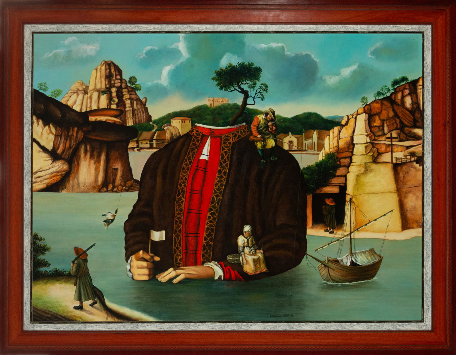 Abstract Composition - William Hernandez Silva, 1998, Cuban School of the 20th Century (1 of 6)