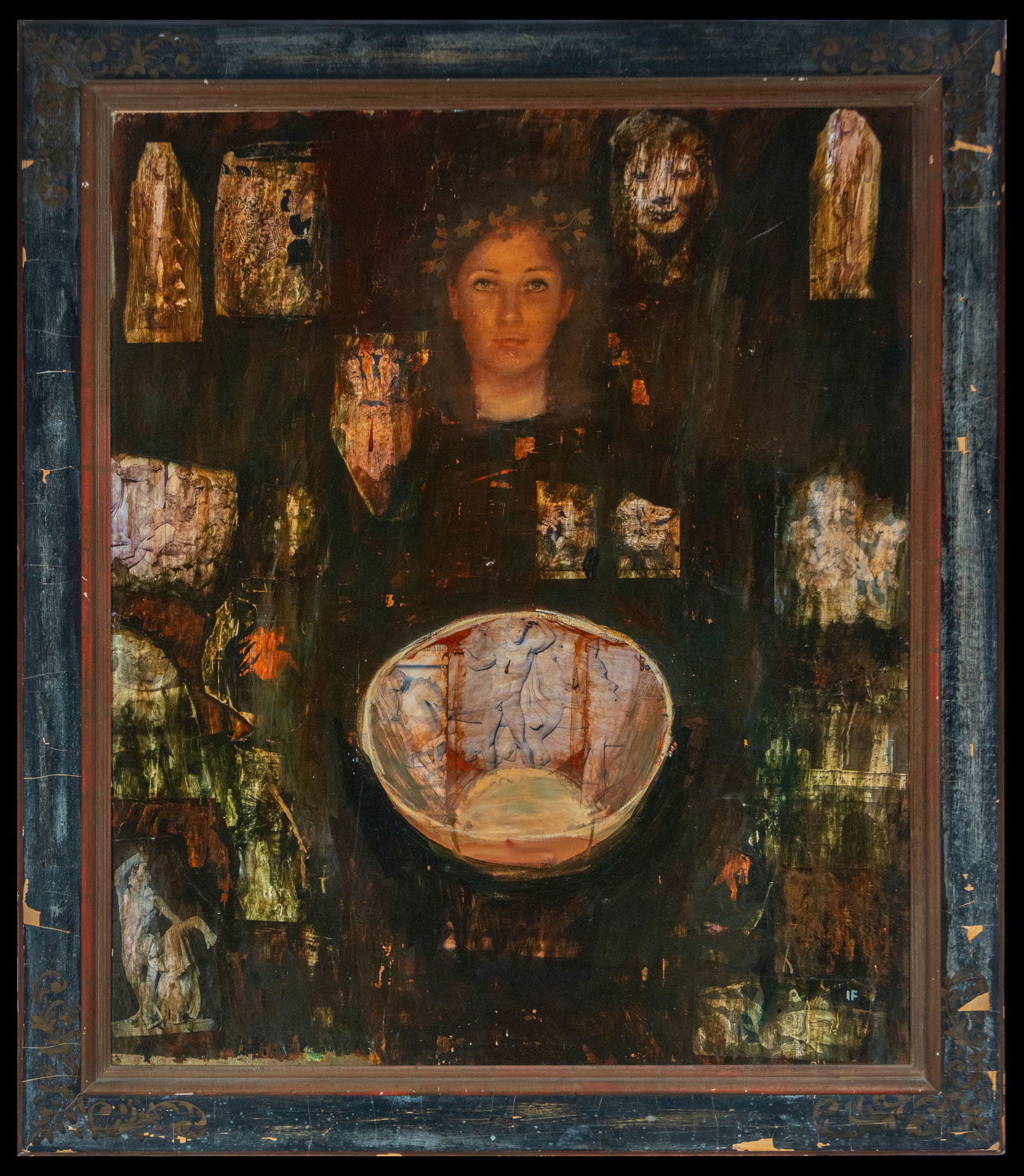 Iain Faulkner (Scotland, 1973) - Large Bowl: Mixed technique on board. Dimensions: 128 x 110 cm.