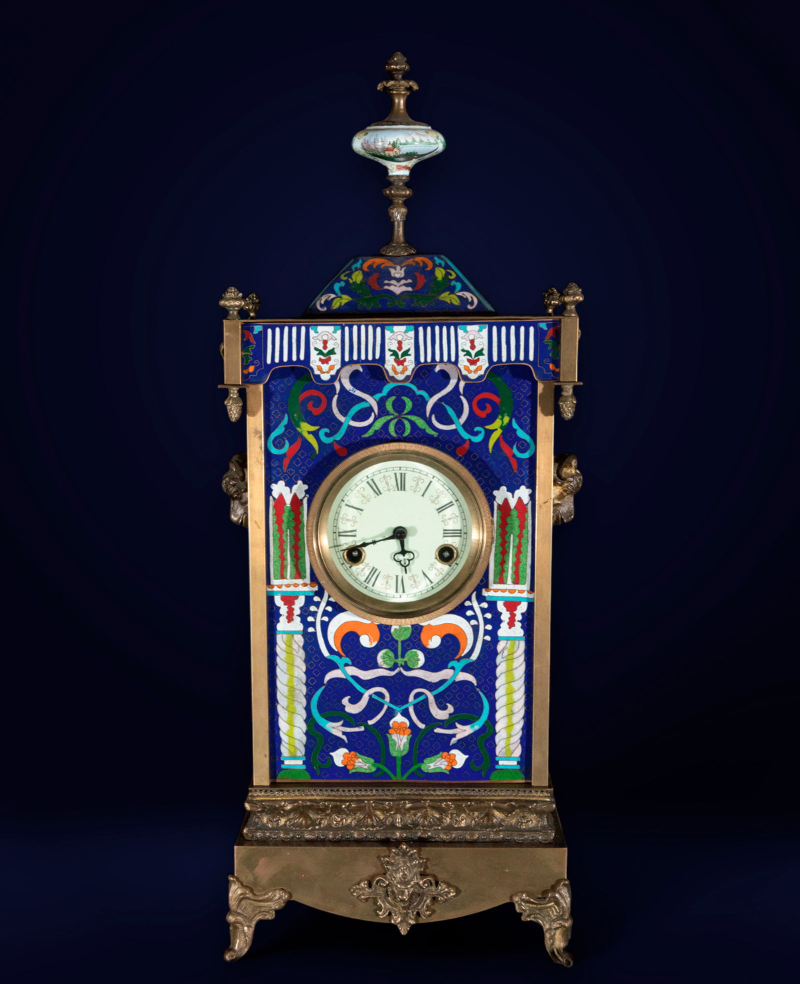 19th century Chinese cloisonne clock, good condition (1 of 7)