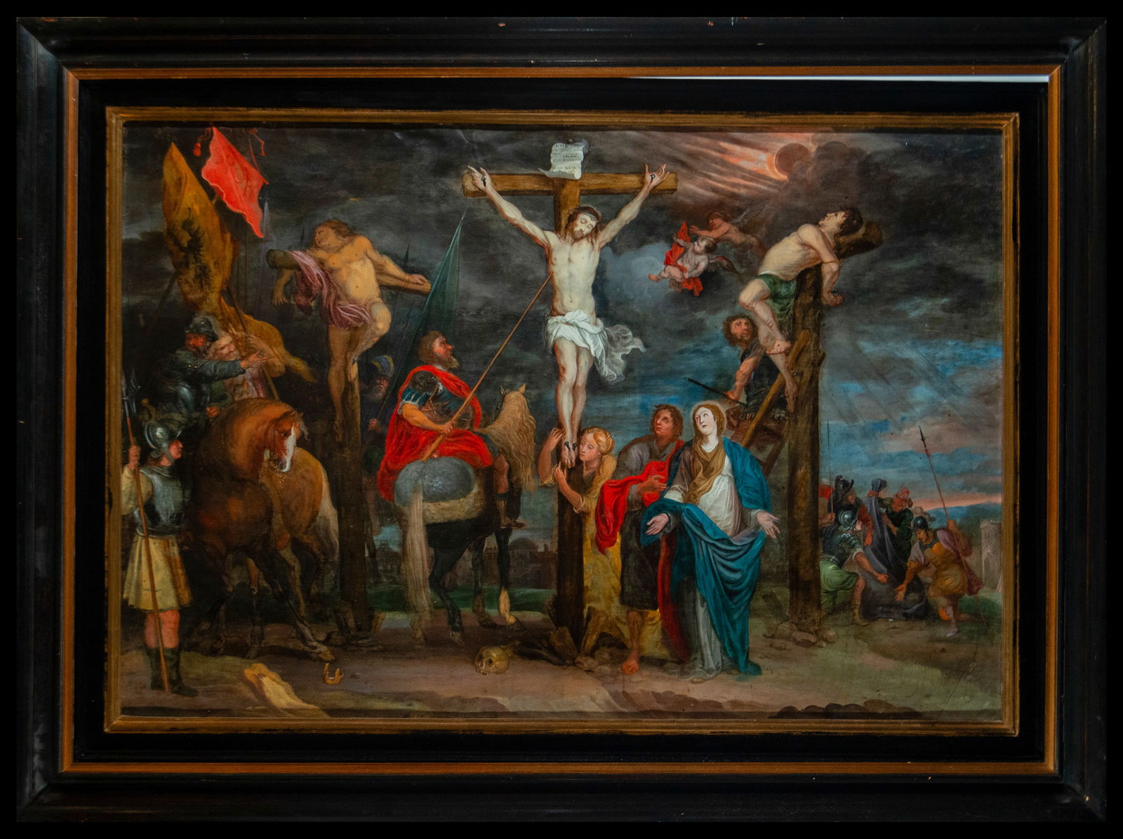 Flemish master from Antwerp active in the mid-17th century, oil on copper framed dimensions: 135 x (1 of 7)