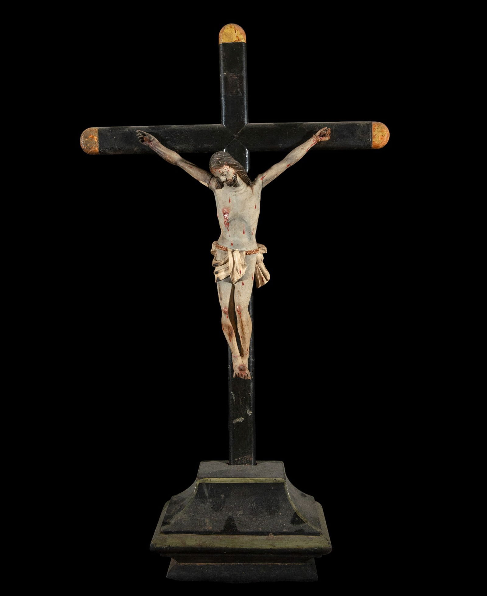Christ the Nazarene, 17th century Mexican Colonial, polychromed wood, dimensions: 73 x 42 cm (1 of 9)