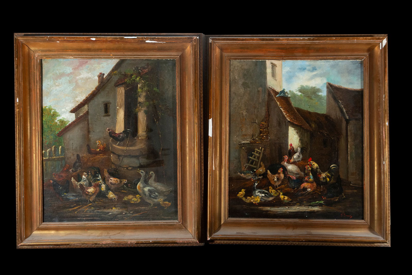 Austrian School - Pair of Rural Scenes - 19th Century (1 of 11)