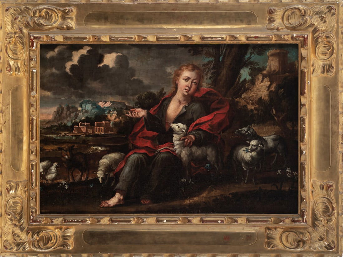 Italian or Flemish school, 17th century. The Good Shepherd. (1 of 3)