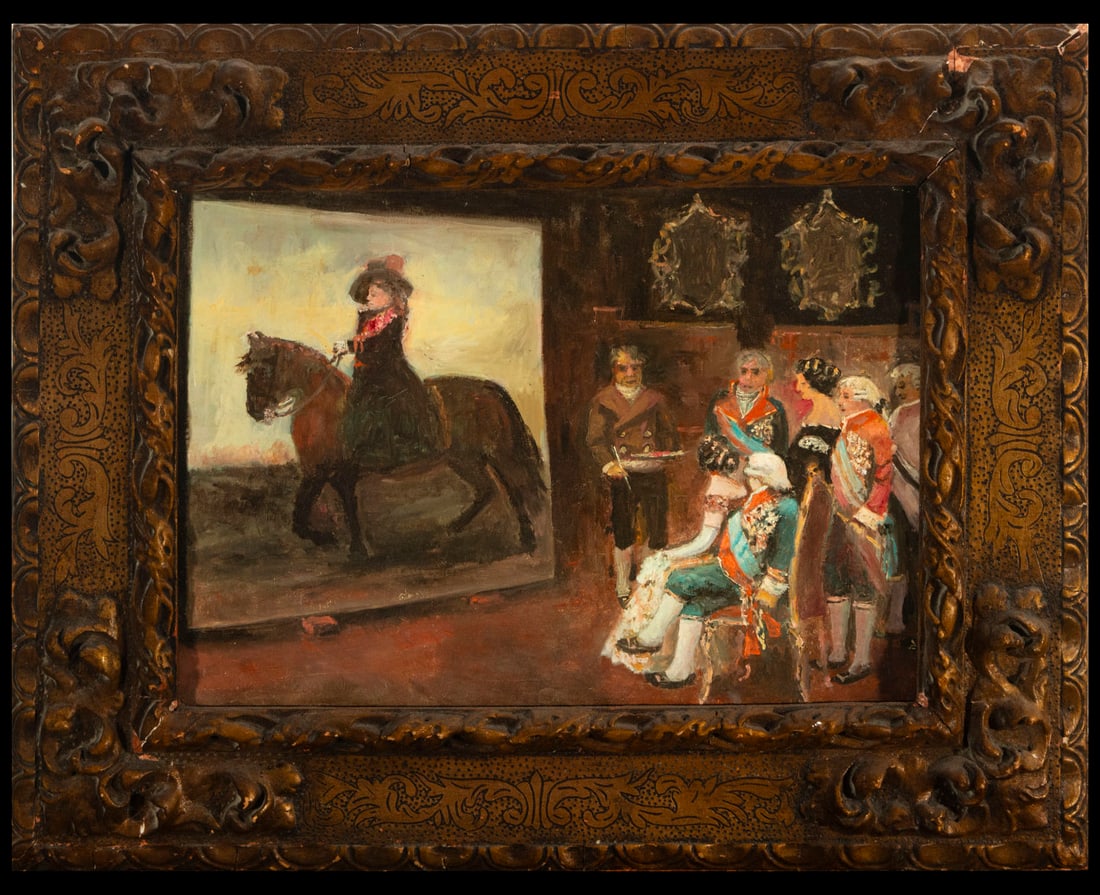 The family of Charles IV, 19th - 20th century: After Francisco de Goya, framed measures 55 x 45 cm