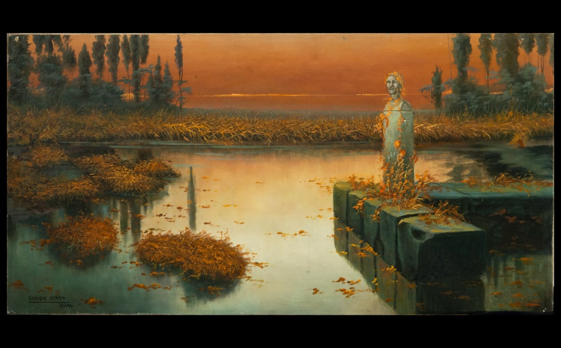 Enrique Serra Rome, Spanish school of the 20th century: Oil on canvas, measurements: 104 x 60 cm