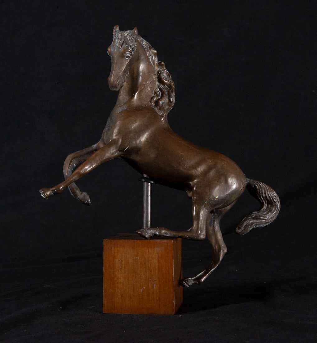 Bronze model of a rampant horse, 19th - 20th centuries (1 of 3)