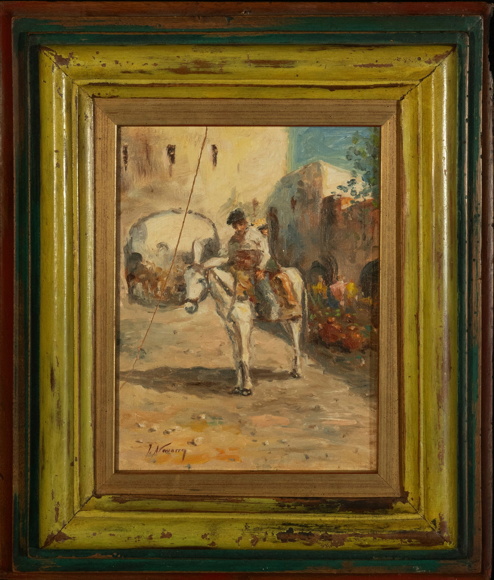 José Navarro Llorens (Valencia, 1867-1923), Muleteer on a donkey (1 of 4)