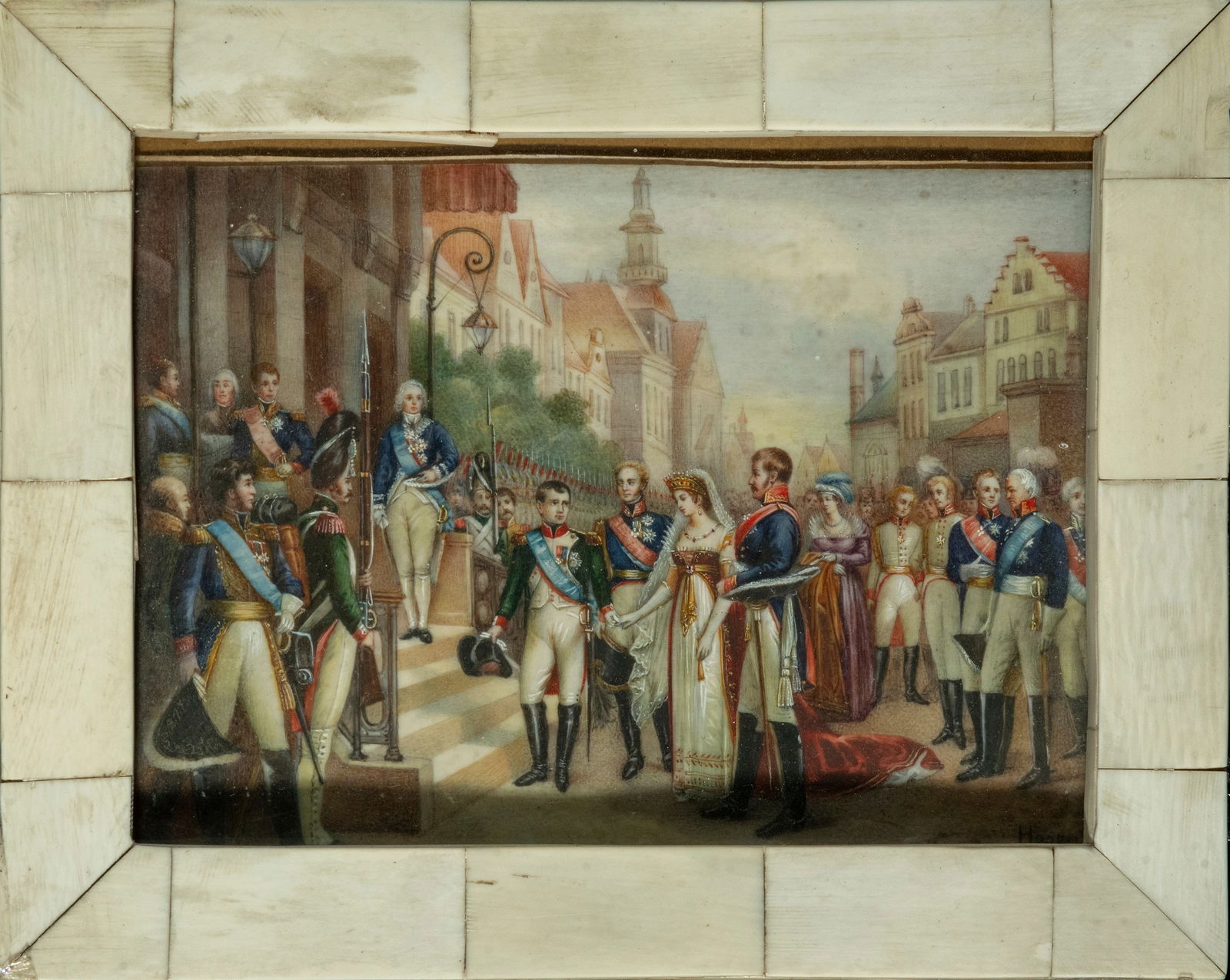 Exquisite 19th-century French miniature of Napoleon's wedding - Signed (1 of 7)