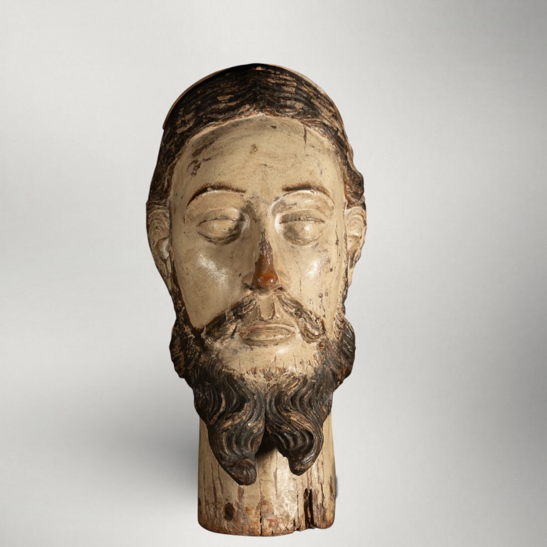 Head of Christ. Spanish Gothic sculpture. 15th century (1 of 1)