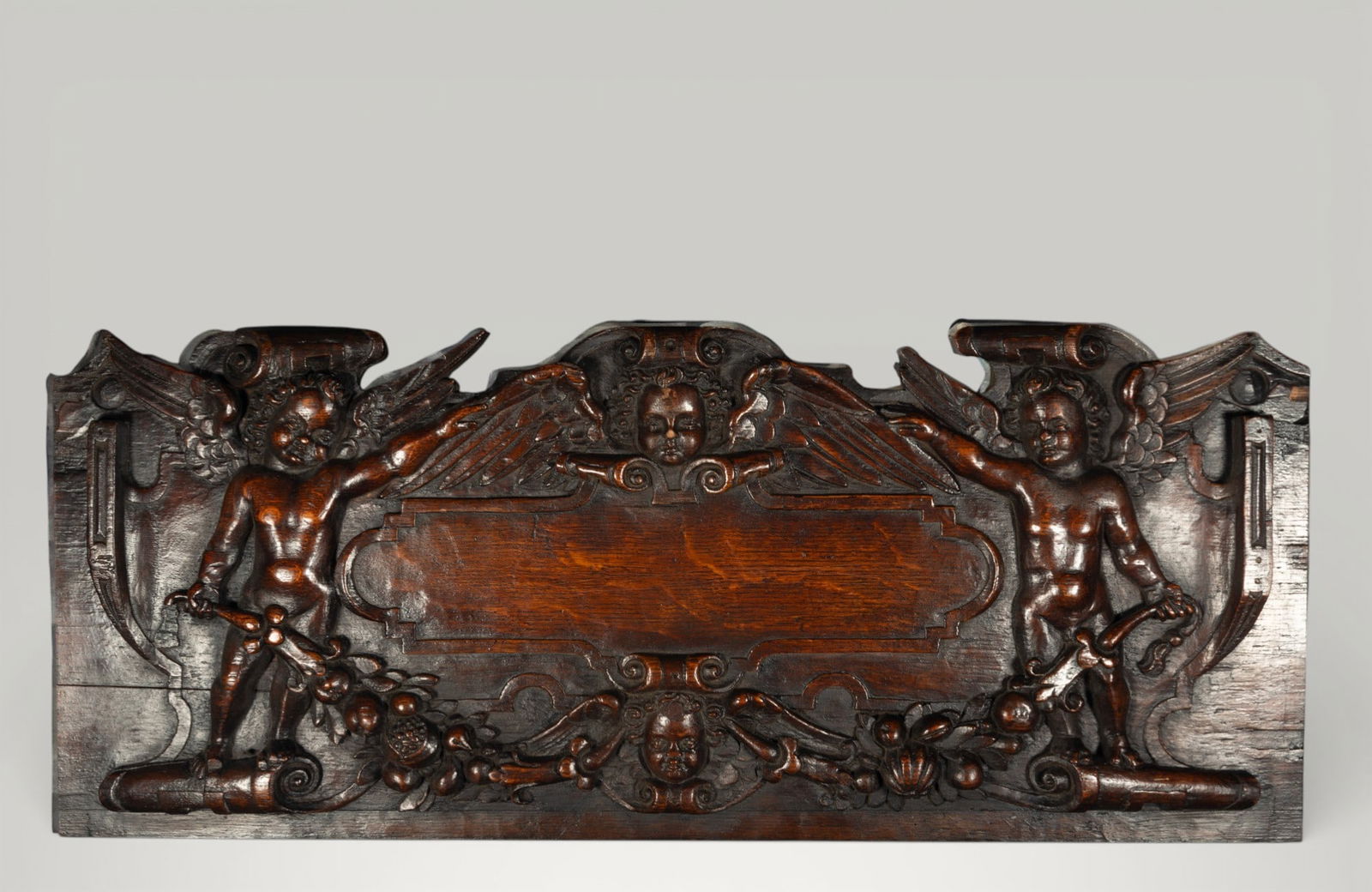 Panel with carved angels, European School, 17th Century (1 of 1)