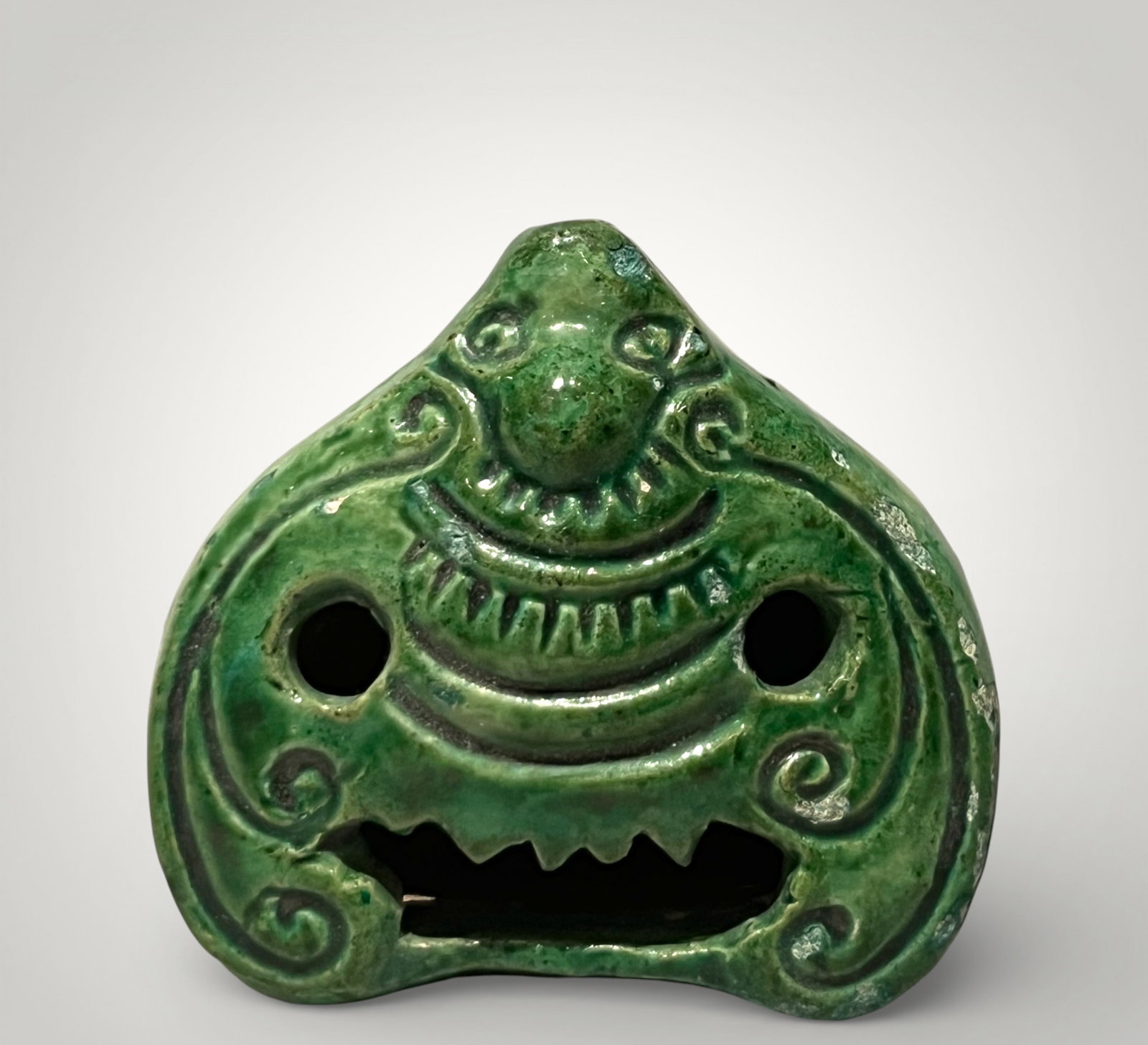 Scholar's accessory, zoomorphic dropper in the shape of a bat, China, Ming Dynasty, 15th-17th (1 of 2)