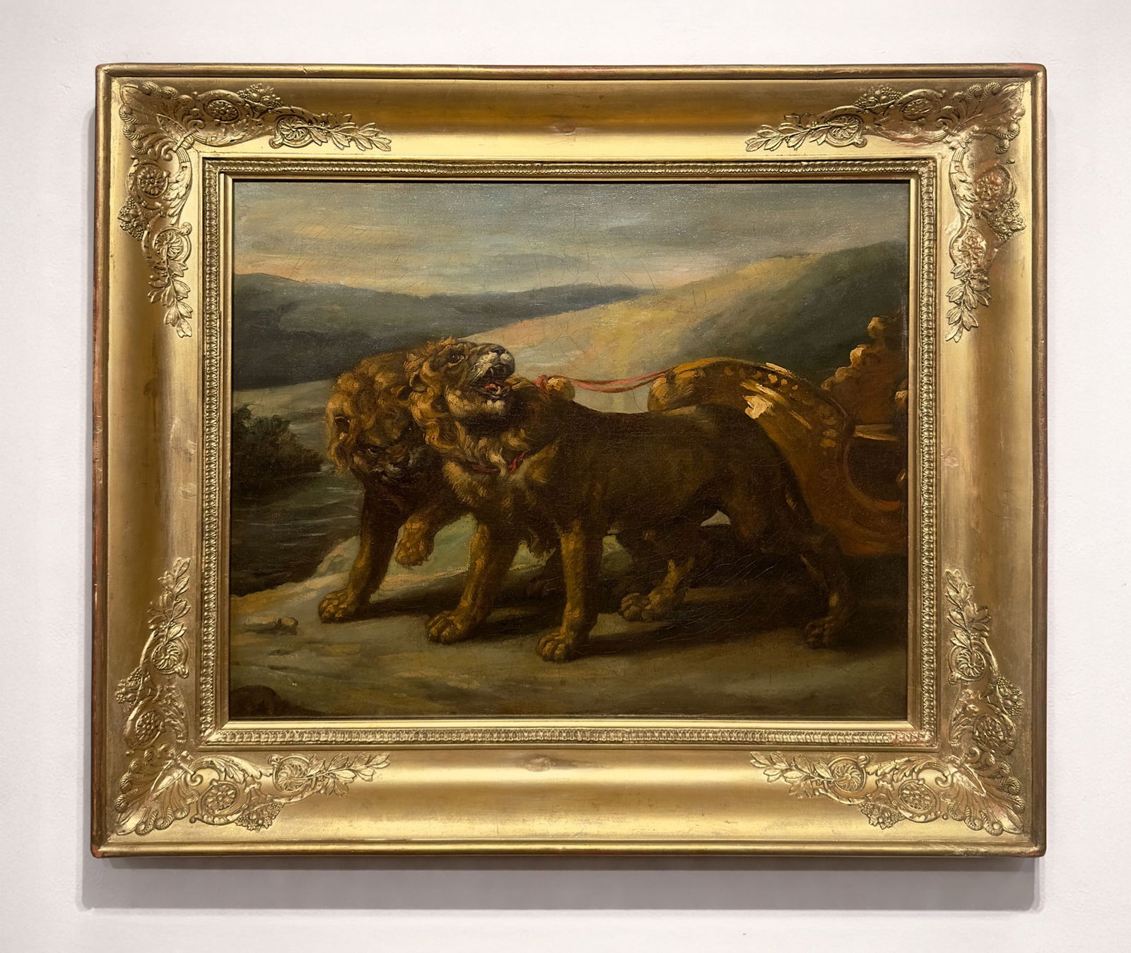 THÉODORE GÉRICAULT (Rouen, 1791- Paris, 1824) – Pair of lions pulling a chariot (ca. 1811) (1 of 2)