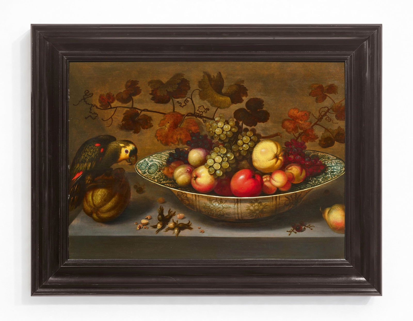 JOHANNES BOUMAN (Strasbourg, 1602 – Utrecht, 1658) - Still Life with Chinese Bowl and Parrot (1 of 2)