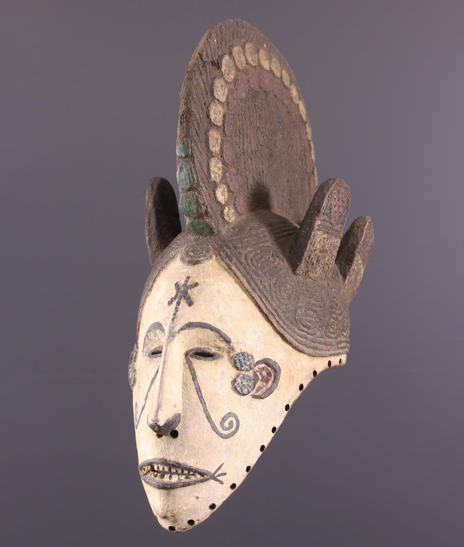 Mwo (Ikorodo) helmet mask. Igbo people, Nigeria. Mid-20th century (1 of 6)