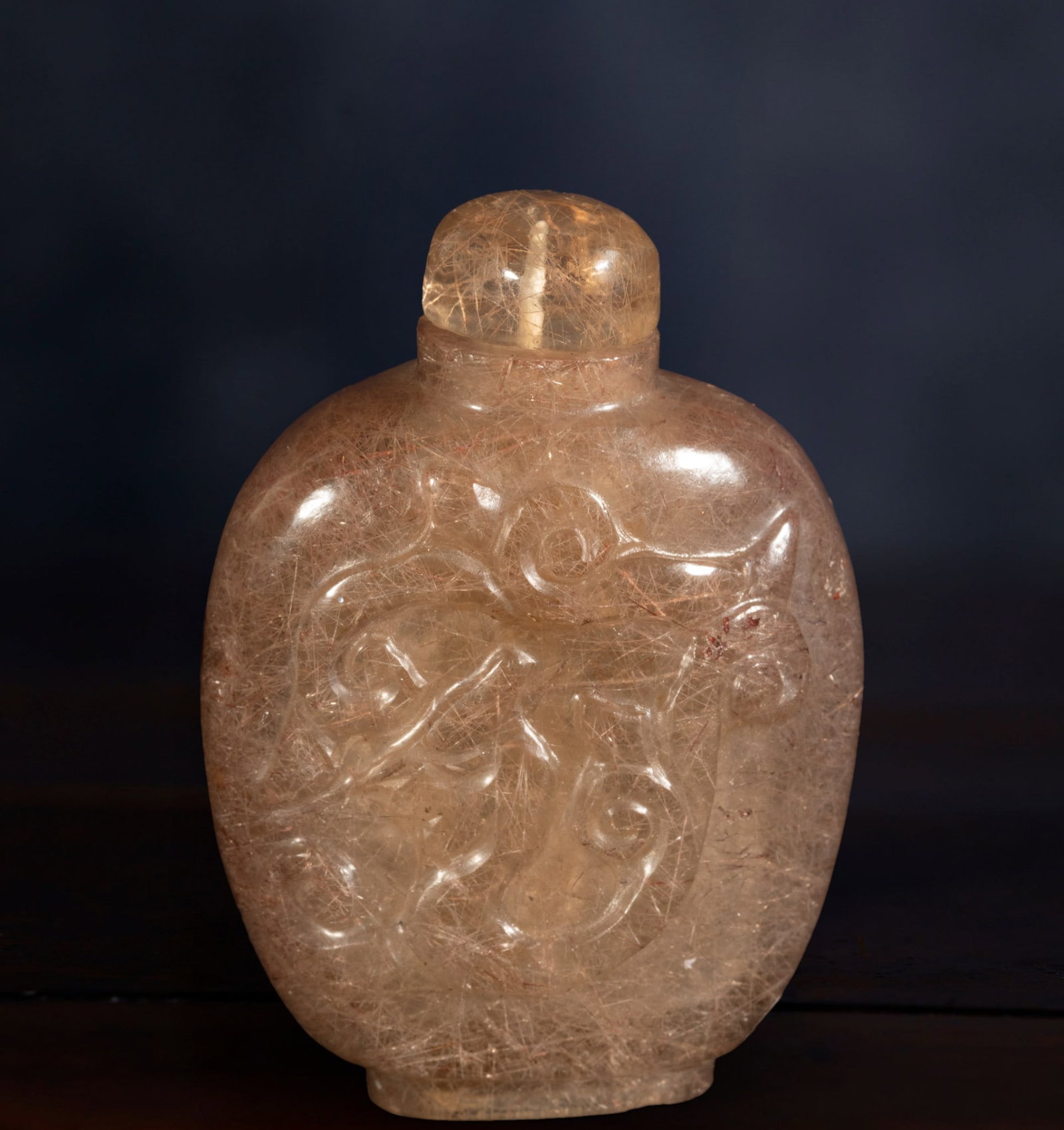 19th Century Chinese Rock Crystal Snuffbox (1 of 3)