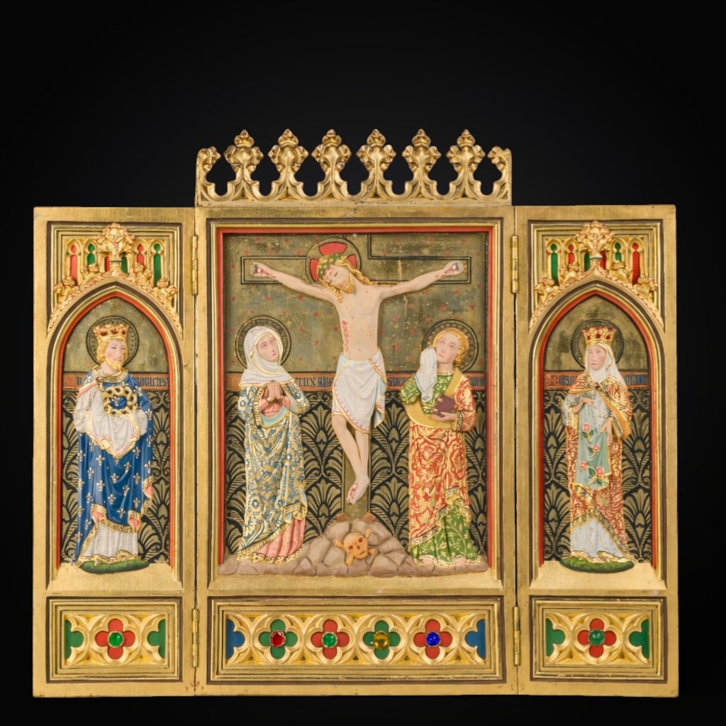 Exceptional 19th Century French Neo-Gothic Triptych (1 of 5)