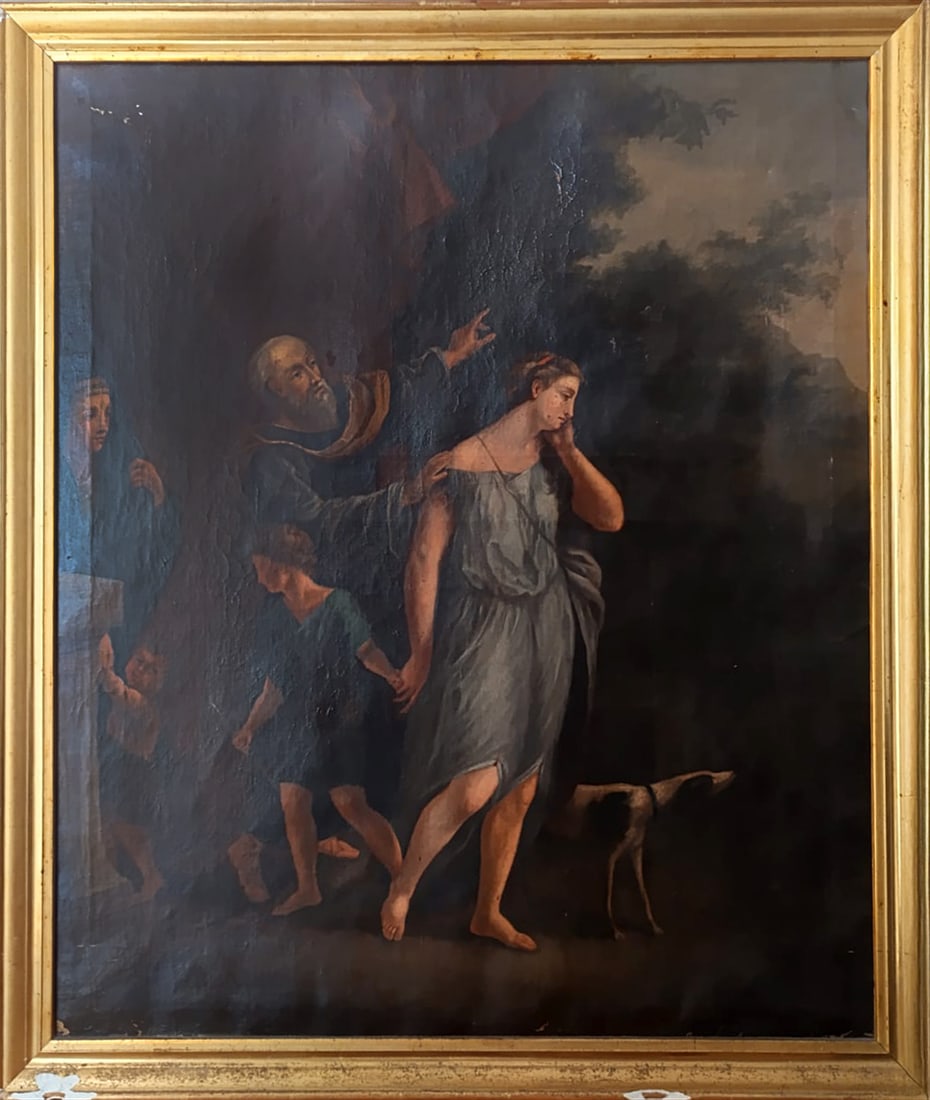 The Repudiation of Hagar - Italian Romantic School of the 19th Century (1 of 8)