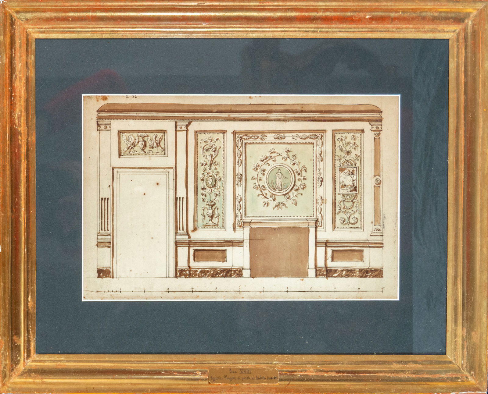 Preparatory drawing for decoration, possibly for the Palace of La Granja, 18th century (1 of 5)