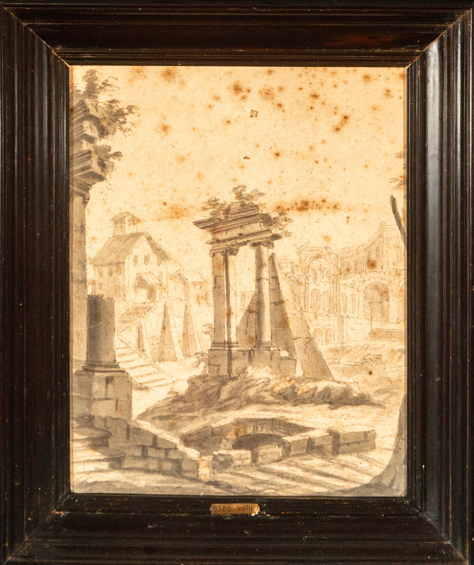 Drawing of Italian ruins, European School, 18th Century (1 of 5)