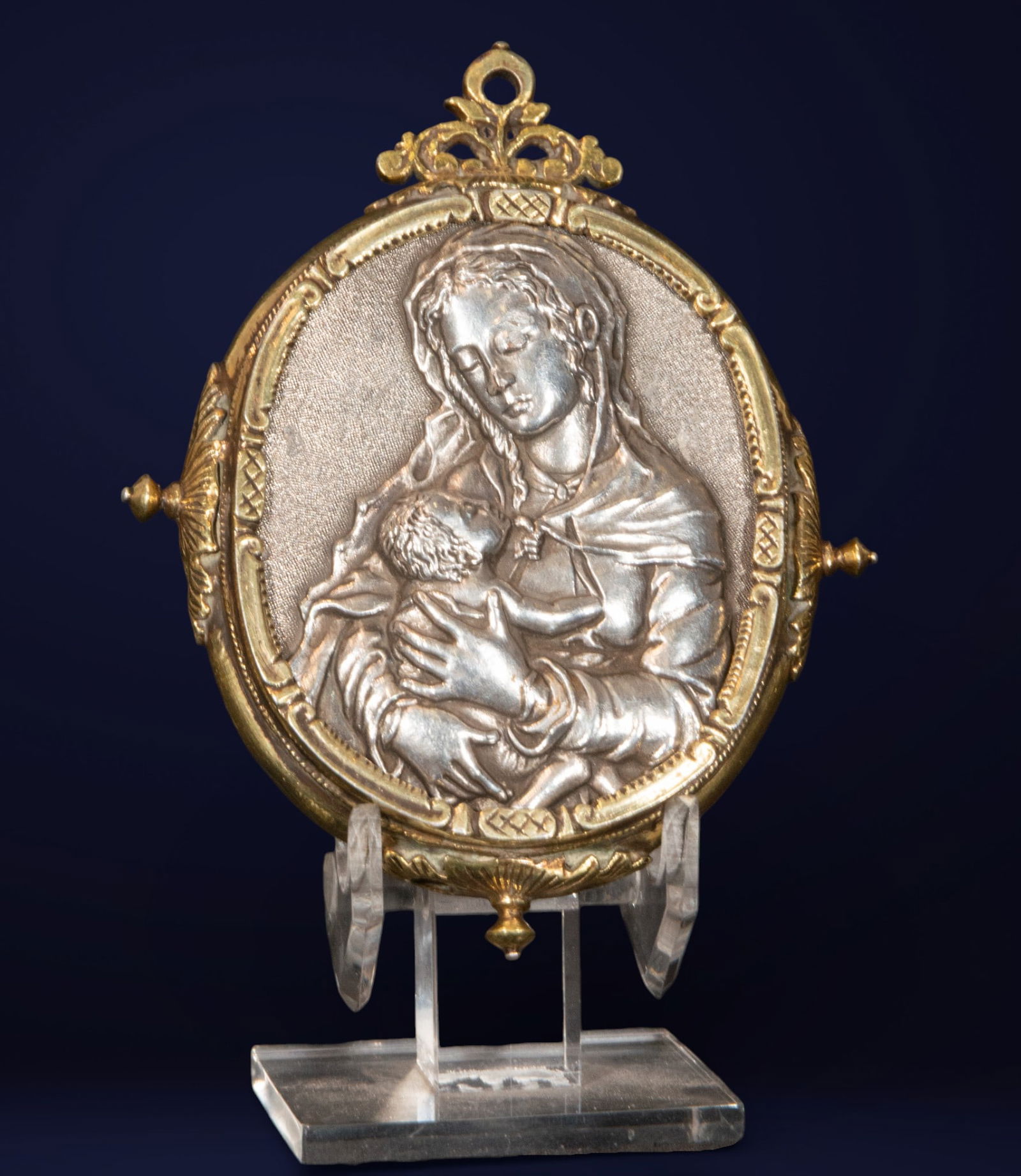 Exquisite Italian Baroque devotional silver medallion, 17th century (1 of 5)