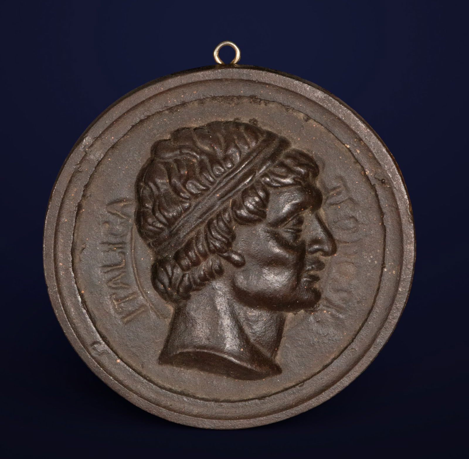 Portrait of Emperor Theodosius in profile, Grand Tour School, 19th century (1 of 3)