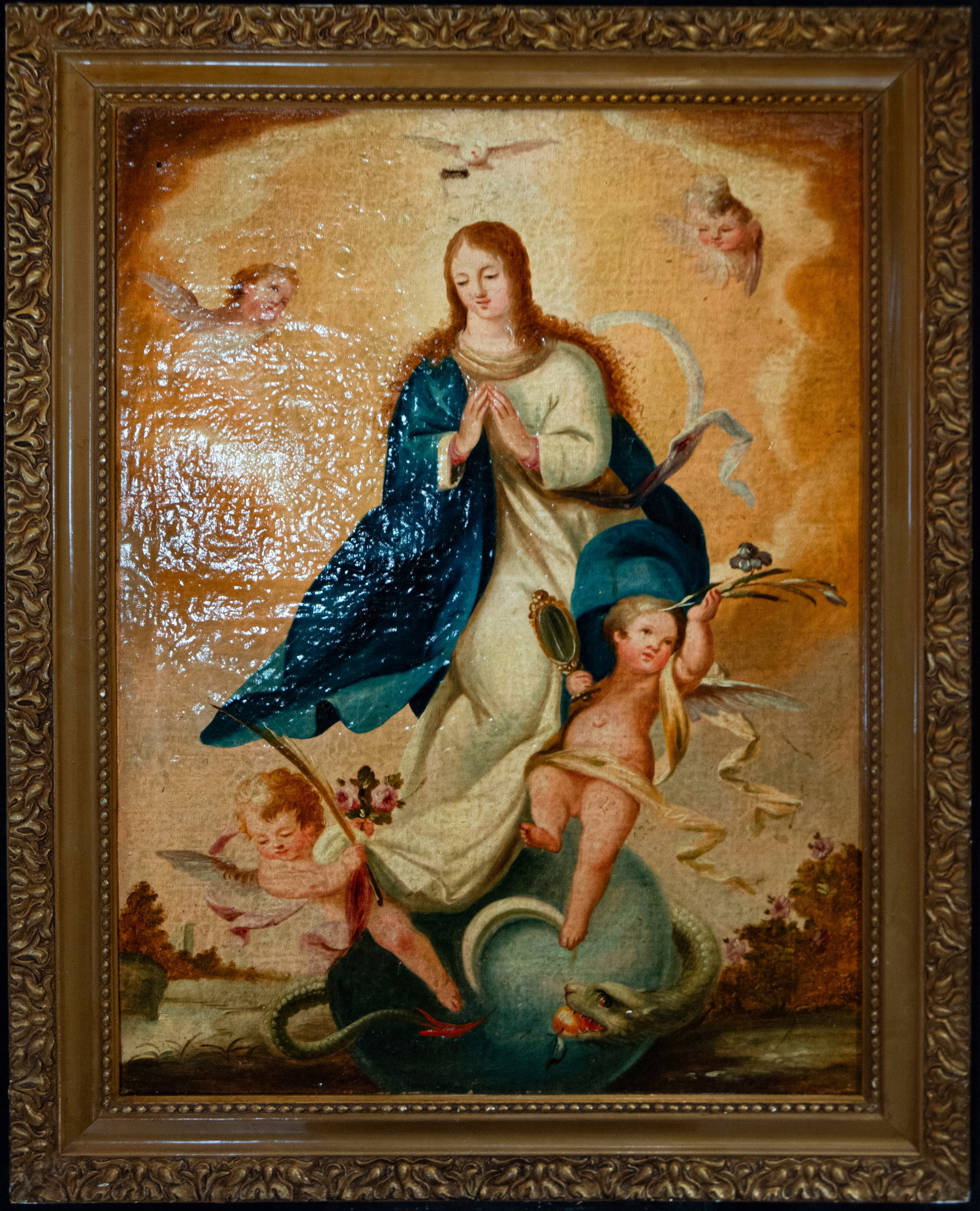 Immaculate Conception with Angels, Neapolitan School - 18th Century (1 of 4)