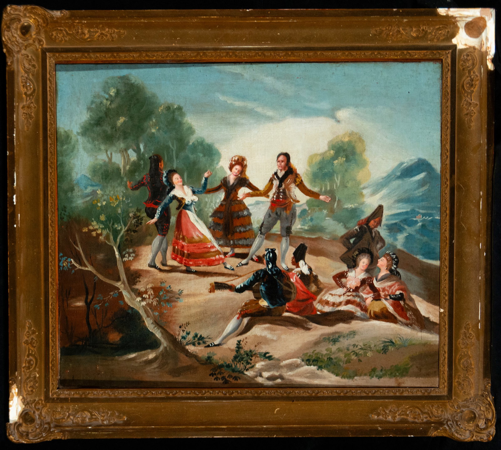 Goya-esque scene with figures. Spanish School, 19th century (1 of 5)