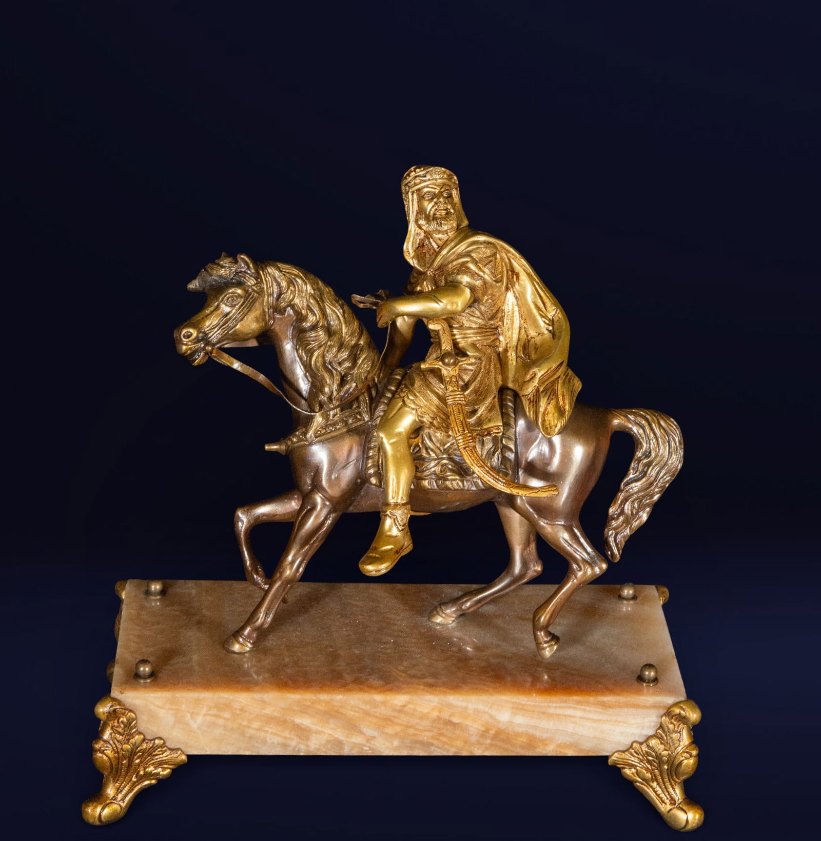 Arab on horseback. Orientalist sculpture. 20th century (1 of 6)