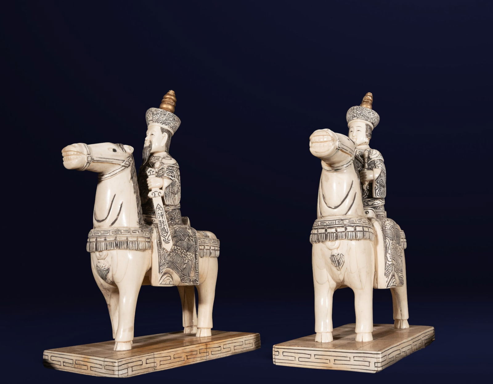 Large pair of emperors on horseback. China (1 of 4)